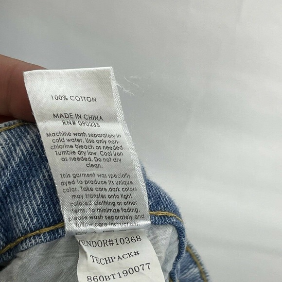 Pacsun Mom Jean Raw Hem Two Tone Denim Light Wash Women's 28 100% Cotton - Picture 8 of 8